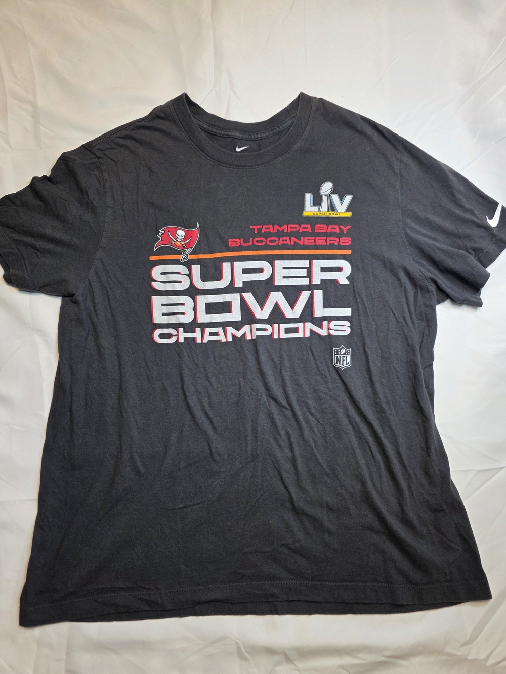 Nike Charcoal Grey Tampa Bay Buccaneers Super Bowl LIV Champions Tee Men's XL